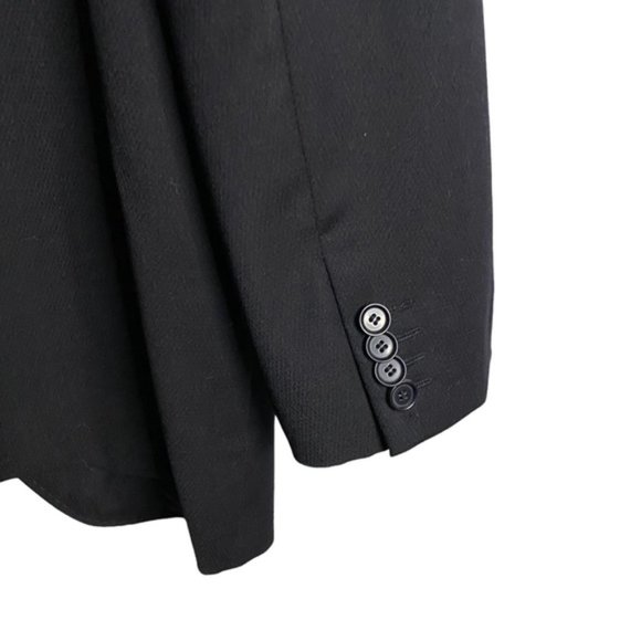 Dolce & Gabbana Men's Black Virgin Wool Single Breasted Notch Lapel Blazer - Picture 5 of 12